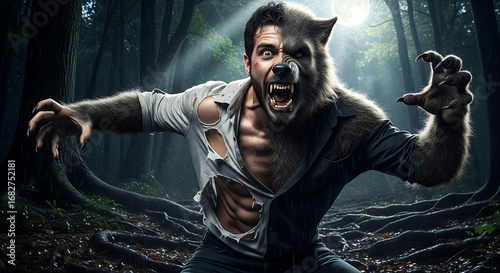 Werewolf Transformation Dark Forest.