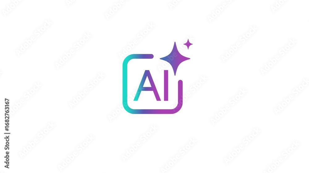 icon ai generate animated. AI assistant icon button. Neumorphic bar ...