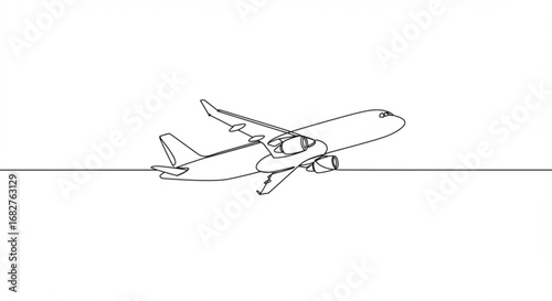Sleek jetliner soaring through the sky, symbolizing modern travel and global connectivity