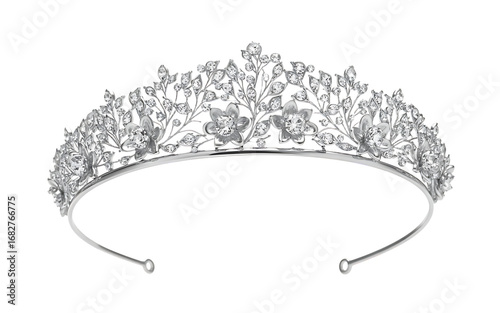 Diamond tiara isolated on transparent background