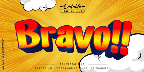 Bravo comic text effects editable.