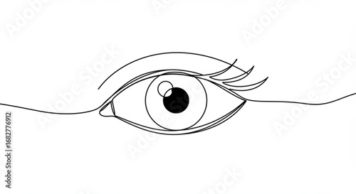 Simple black and white eye illustration