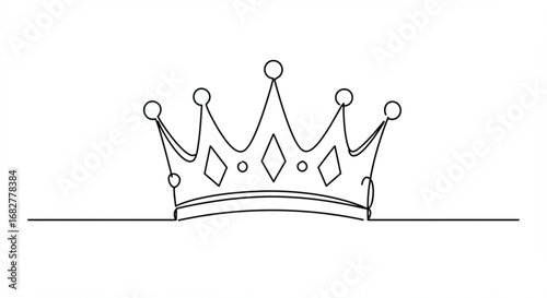 Minimalist crown drawing