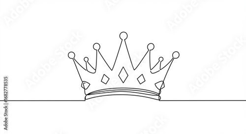 Minimalist crown drawing