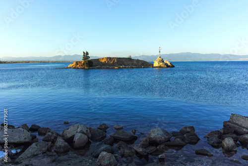 Coastline of town of Nea Poteidaia, Greece