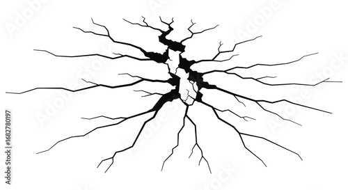 A black and white illustration of a neuron with branching dendrites and axon