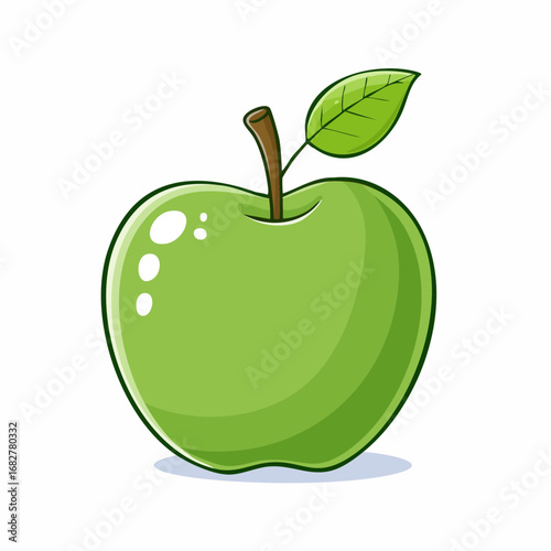 fresh green apple isolated white organic apple apple clipping path full depth field ,vector svg
