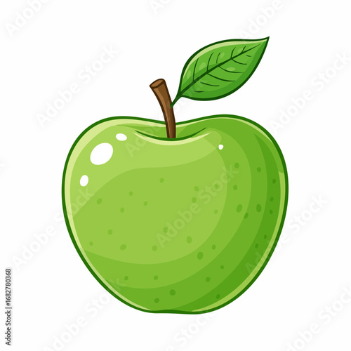 fresh green apple isolated white organic apple apple clipping path full depth field ,vector svg