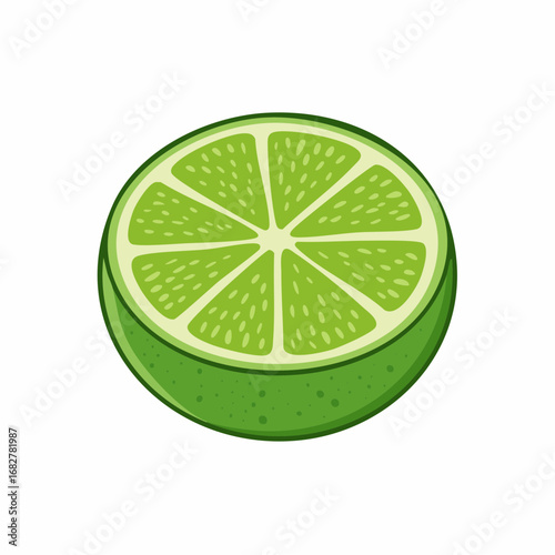 limes isolated white background limes fruit ,vector svg