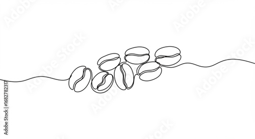 Coffee beans cluster sketch