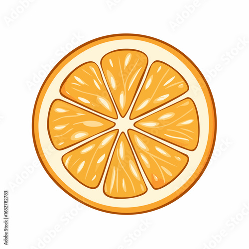 orange fruits slice isolated white