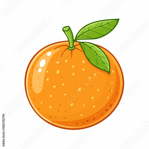 orange isolate white,vector illustration