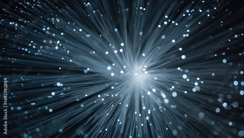 Fototapeta premium Abstract optical fiber explosion