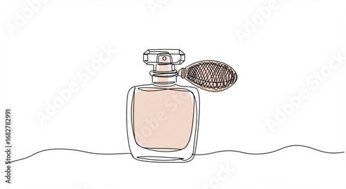 Elegant perfume bottle sketch