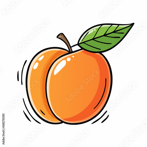 organic orange apricot isolated white background taste apricot with leaf full depth fi