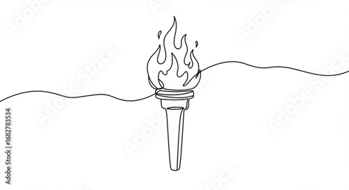 Illustration of a burning torch