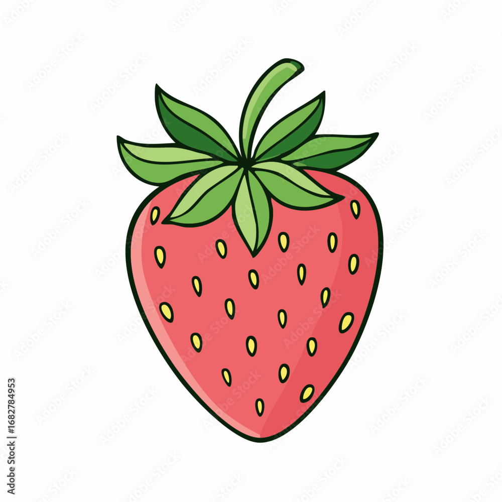Fototapeta premium tasty red strawberry isolated white background ripe fresh strawberry clipping path strawbe,vector svg