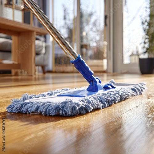 Floor mop on light wood floor (1)
