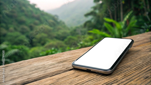 Smartphone with Mountain View – Mobile, Nature, Technology, Device, Phone, Outdoor, Green, Travel, Digital, Screen, Modern, Communication, Summer, Fresh, Lifestyle, Holiday, Scenic, Work