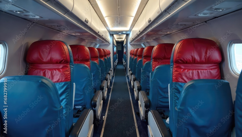 Fototapeta premium Spacious Empty Airplane Luggage Hold Ready for Bags Clean, Organized Compartment with Ample Storage Space, Ideal for Travel and Aviation Stock Photos