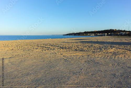 Coastline of town of Nea Poteidaia, Greece