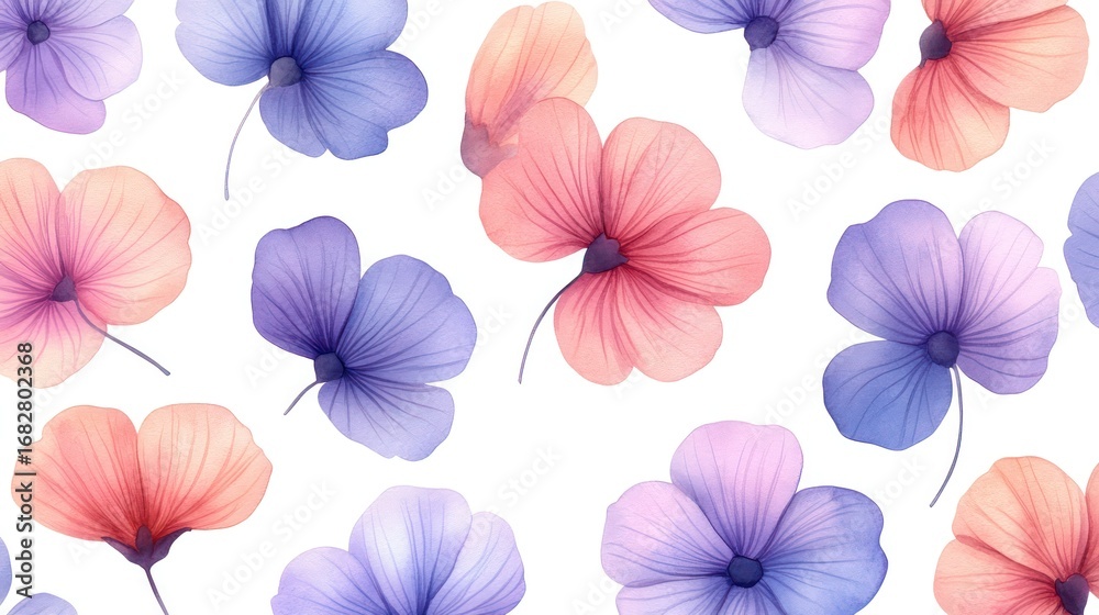 custom made wallpaper toronto digitalWatercolor Pastel Flower Seamless Pattern Romantic Design Background
