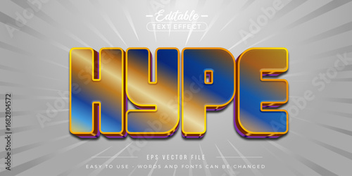 Hype text effect with modern style design.