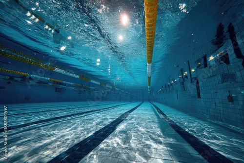 Underwater view of a swimming pool lane (5)