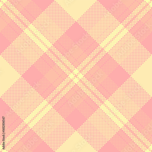 Trim background vector fabric, endless texture textile tartan. Wallpaper check seamless pattern plaid in red and orange colors.
