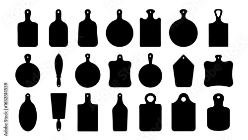 Collection of Different Cutting Board Silhouettes