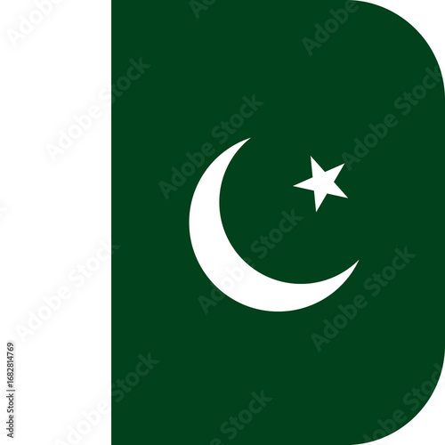 Pakistan Flag Rounded Squar...