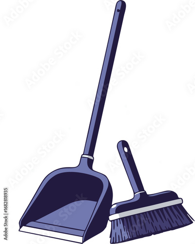 Dusty sweep A pair of cleaning tools