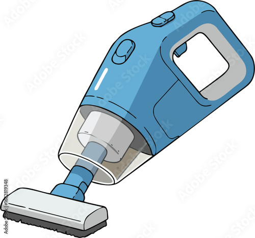 Handheld vacuum cleans invisibly efficiently