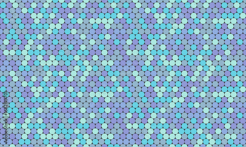 Abstract pastel mosaic pattern.  Seamless texture of subtly shifting circles in soft blues and purples.