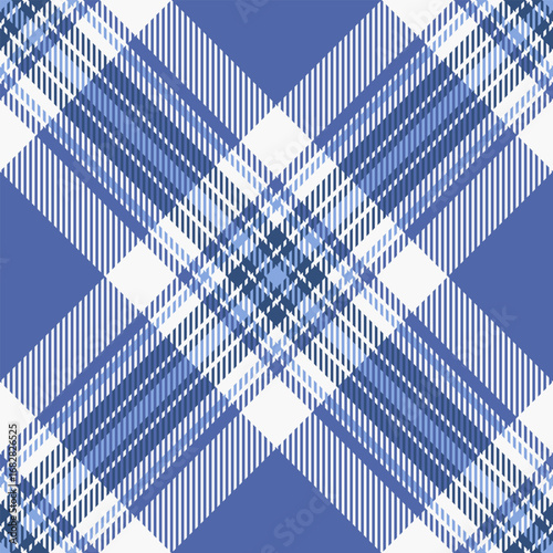 Classic blue  white tartan pattern. A versatile seamless design ideal for fashion, textiles, backgrounds, or wrapping paper. Represents tradition and style.