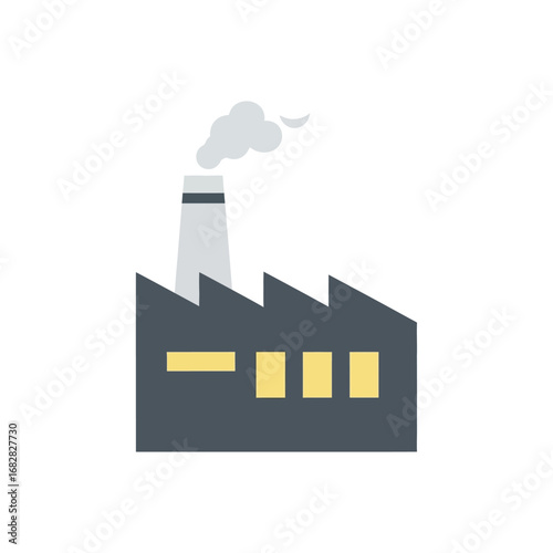 Industrial factory icon illustration