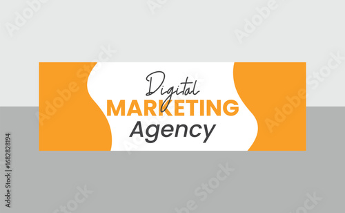 Digital marketing agency banner cover design 