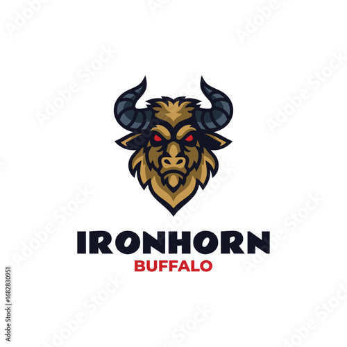 Mascot Buffalo Logo Design