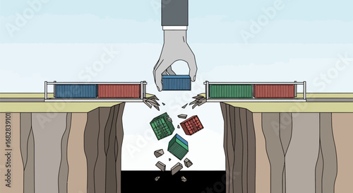 Supply Chain Disruption Illustration