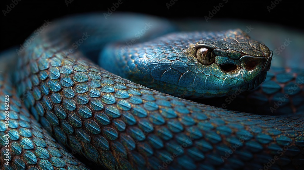 Fototapeta premium close up of a green snake