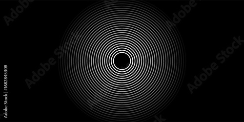 Seamless circular lines pattern radio wave background, radio wave illustration background.