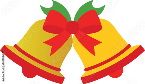 Christmas Bell vector design, Christmas decoration elements on white background