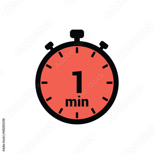 min 1 time icon vector design illustration background