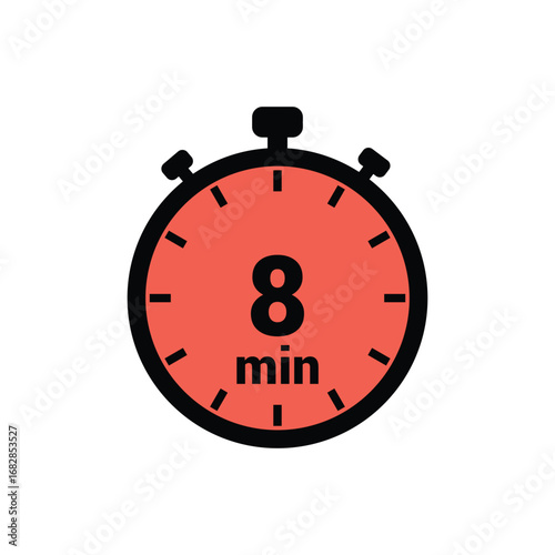 min 8 time icon vector design illustration background