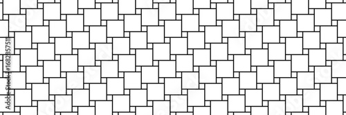 black white Pythagorean tiling seamless pattern