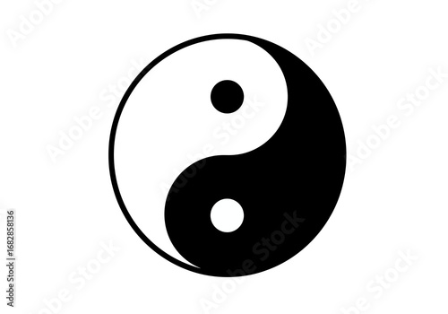 Yin Yang symbol A black and white swirling circle with two opposing dots
