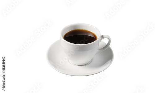 Wallpaper Mural White cup of dark coffee on a saucer minimalist studio shot Torontodigital.ca