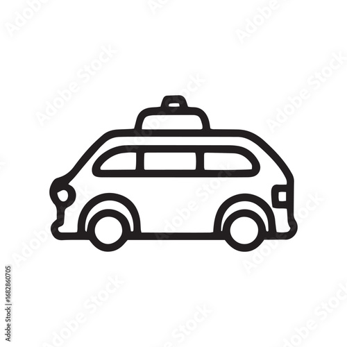 A car black and white drawing