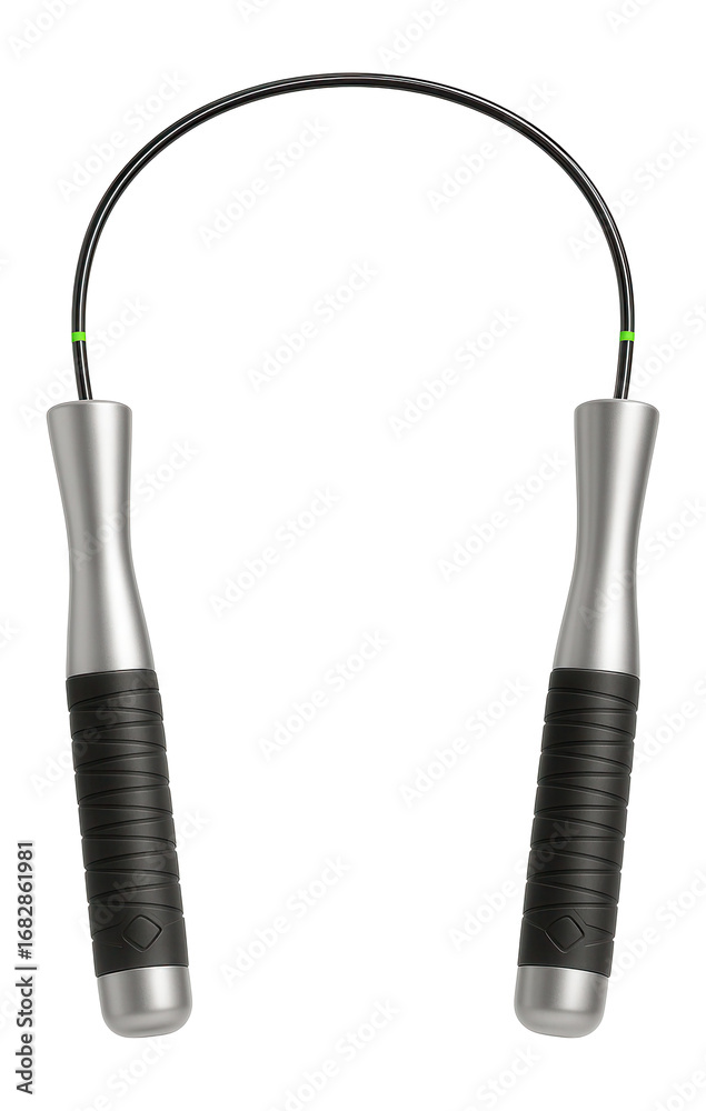 Obraz premium Speed jump rope with lightweight aluminum handles and a thin PVC-coated cable for high-intensity interval training