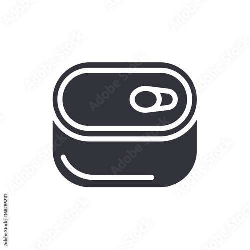 Simplified Metal Food Container Illustration For Nutritional Provision And Emergency Storage